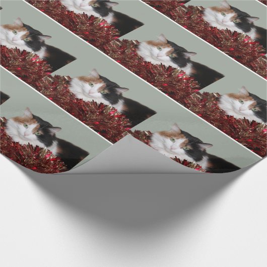 さらさの子猫のクリスマス ラッピングペーパー (角)