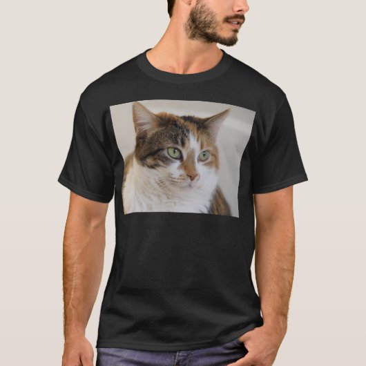 さらさの虎猫猫の顔 Tシャツ (正面)