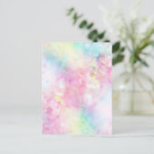 さらさらアート「安心」relieved abstract ポストカード (スタンド正面)