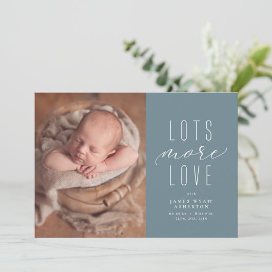 さらに多くの愛の青い写真の誕生の発表 (スタンド正面)