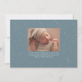 さらに多くの愛の青い写真の誕生の発表 (裏面)