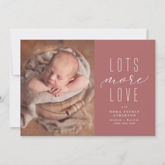 さらに多くの愛ピンクの写真の誕生の発表 (正面)