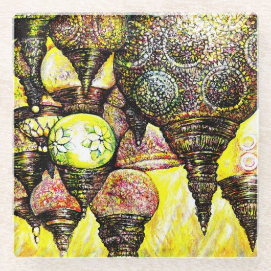 さらに大きなアイディアの色 ガラスコースター (正面)