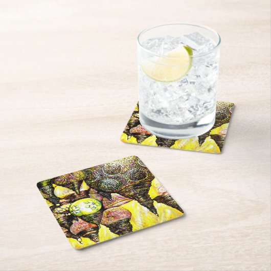 さらに大きなアイディアの色 スクエアペーパーコースター (インサイチュ)