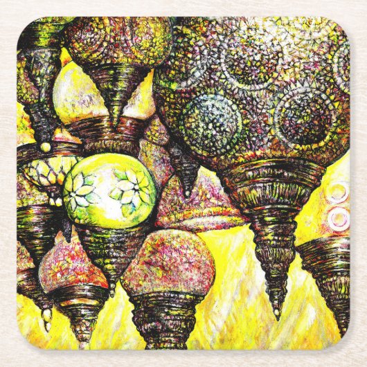 さらに大きなアイディアの色 スクエアペーパーコースター (正面)