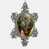 さらに大きなアイディアの色 スノーフレークピューターオーナメント (左)