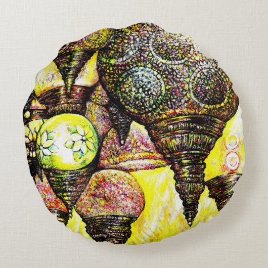 さらに大きなアイディアの色 ラウンドクッション (裏面)