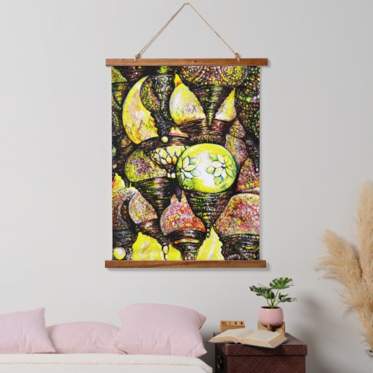 さらに大きなアイディアの色 吊り下げ型タペストリー (寝室)