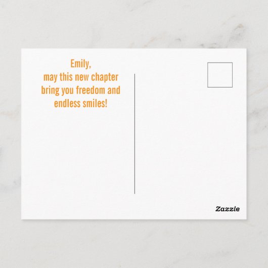 さらに良い離れたカード離婚 ポストカード (裏面)