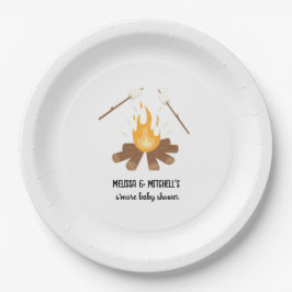 さらに赤ちゃんシャワー焚き火カップル赤ちゃんシャワー ペーパープレート