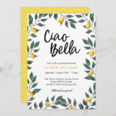 さらばパーティの招待状レモンツ葉リー 招待状 (正面/裏面)