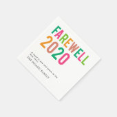 さらば2020モダンタイポグラフィカラフル新年 スタンダードカクテルナプキン (角)