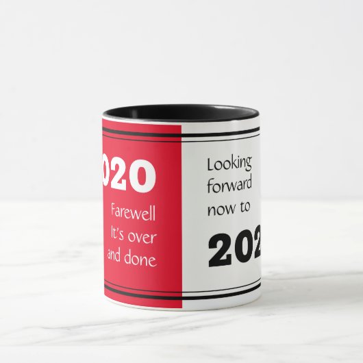 さらば2020楽しみながら | 2021年正月の赤 マグカップ (中央)