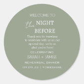 さらエレガントしい前夜結婚の聖人 ラウンドシール (正面)