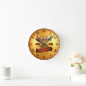 さら来にサンタとトナカイ ラウンド壁時計 (ホーム)