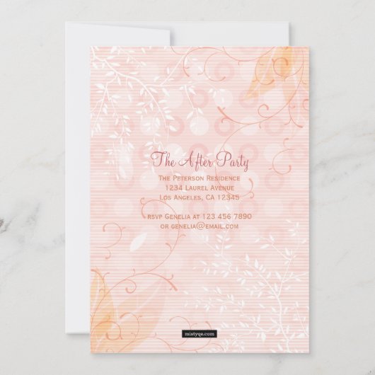 さりげない渦巻き3 フォト 卒業発表 案内状 (裏面)