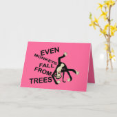 さるおもしろいぎ「ごめんね」グリーティングカード カード (黄色い花)