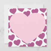 さるがバレンタインのハートをキスするラブカード シーズンカード (裏面)