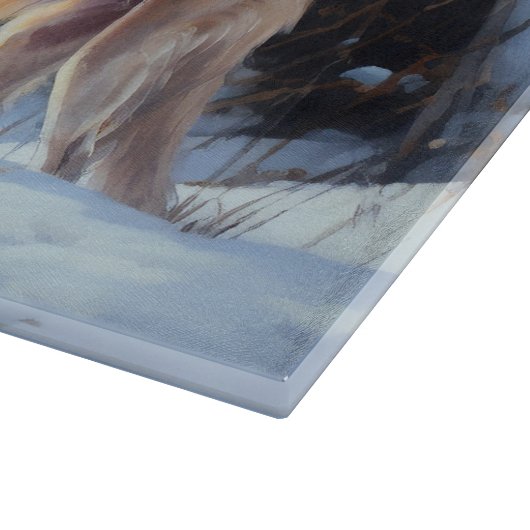 さるきはそれを雪のクリスマスに手放した カッティングボード (角)