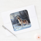 さるきはそれを雪のクリスマスに手放した スクエアシール (封筒)