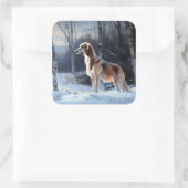 さるきはそれを雪のクリスマスに手放した スクエアシール (バッグ)