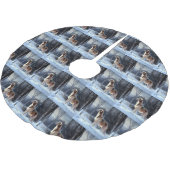 さるきはそれを雪のクリスマスに手放した ブラッシュドポリエステルツリースカート (アングル)