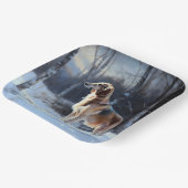 さるきはそれを雪のクリスマスに手放した ペーパープレート (傾斜あり)