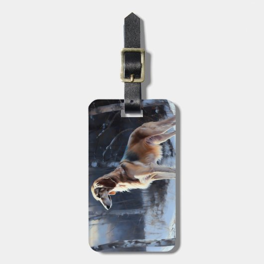 さるきはそれを雪のクリスマスに手放した ラゲッジタグ (正面縦)