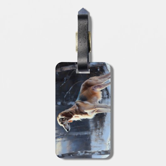 さるきはそれを雪のクリスマスに手放した ラゲッジタグ (裏面縦)