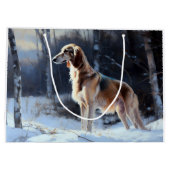 さるきはそれを雪のクリスマスに手放した ラージペーパーバッグ (裏面)