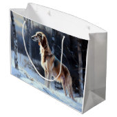 さるきはそれを雪のクリスマスに手放した ラージペーパーバッグ (裏面アングル)