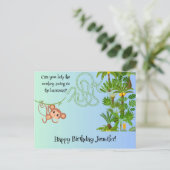 さるといちばんの迷路の誕生日ポストカード ポストカード (スタンド正面)