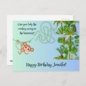 さるといちばん成長する迷路の誕生日ポストカード ポストカード (正面/裏面)