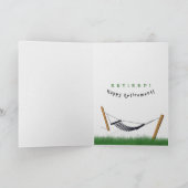 さるの楽しい引退ユーモア カード (内部)