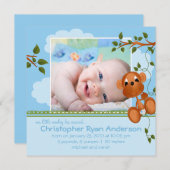 さるの赤ちゃん男の子の写真発表 案内状 (正面/裏面)