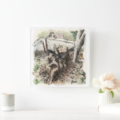 されいれじ スクエア壁時計 (ホーム)