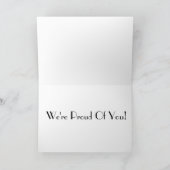 された軍隊の卒業生の挨拶状 カード (内部)