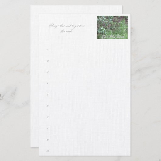 されて必要とする事 便箋 (正面/裏面)