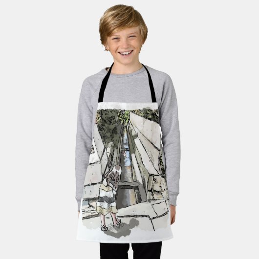 されむさじ エプロン (着用した状態)