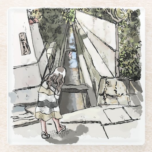 されむさじ ガラスコースター (正面)