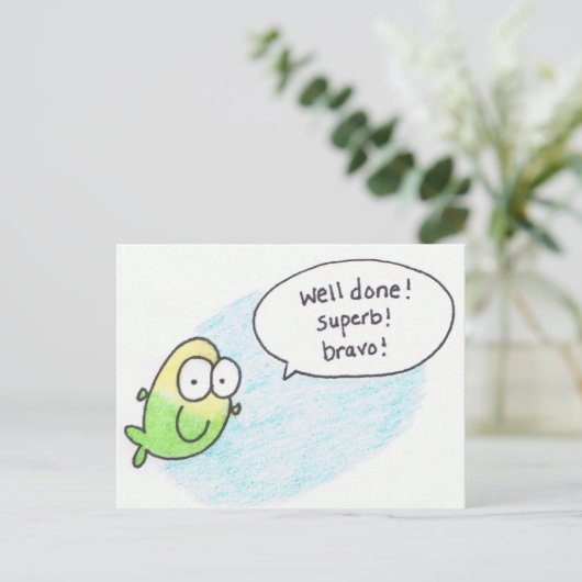 、される、井戸Bravoすごい、魚の郵便はがき ポストカード (スタンド正面)