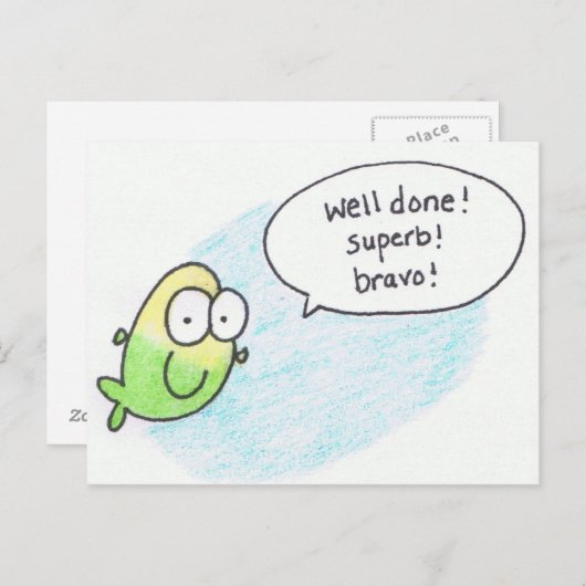 、される、井戸Bravoすごい、魚の郵便はがき ポストカード (正面/裏面)