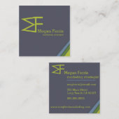 さわやかでドラマチック スクエア名刺 (正面/裏面)