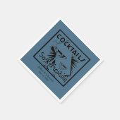 さわやかなカクテルティール（緑がかった色）ブルーパーティー スタンダードカクテルナプキン (角)