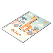 さわやかなサバンナのキリン ノートブック (左側)