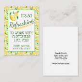 さわやかなサマーレモポップ・アートのン ノートカード (正面/裏面)