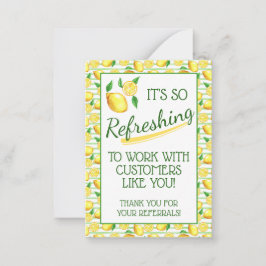 さわやかなサマーレモポップ・アートのン ノートカード