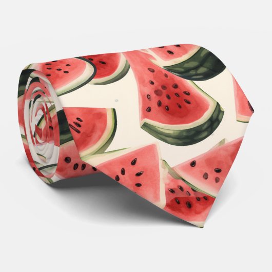 さわやかなスイカ模様 ネクタイ (ロール)