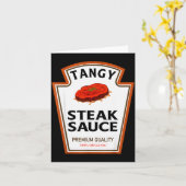 さわやかなステーキソースおもしろ調味料コスチュームパーティー Ma カード (黄色い花)