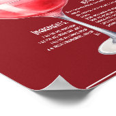 さわやかなストロベリーダイキリレシピバー ポスター (角)